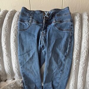 High rise skinny jeans